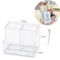 Clear Acrylic Makeup Brush Organizer – Transparent Cosmetic Holder for Lipstick, Brushes & Makeup Tools