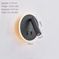 Modern Minimalist Led Wall Lamp USB Charging Indoor Bedroom Lamp Hotel Bedside Reading Lamp Wall Lights Sconce Switch AC 90~240V