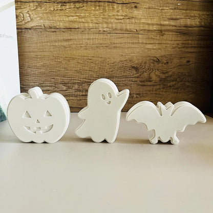 Halloween Silicone DIY Mold – Skeleton, Bat, Jack-O’-Lantern, Ghost & Mask Shapes for Resin, Plaster, Aromatherapy & Clay Crafts – 8 Designs