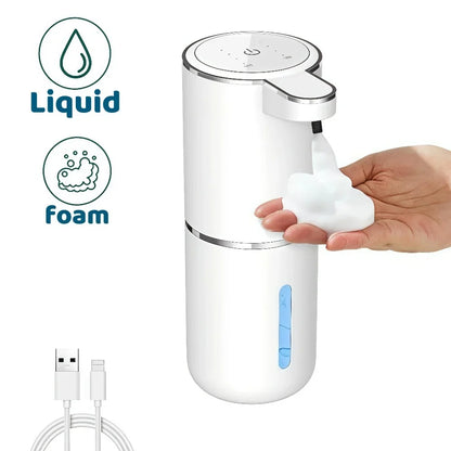 Automatic Foam Soap Dispenser Touchless Infrared Sensor USB Rechargeable — Hands-Free for Bathroom & Kitchen