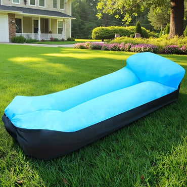 Portable Inflatable Lounger Air Sofa, Quick-Inflate Beach & Camping Couch, Foldable Outdoor Lounger