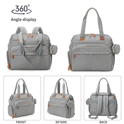 Large Mom Dad Diaper Backpack - Maternity Nappy Bag with Pacifier Pouch