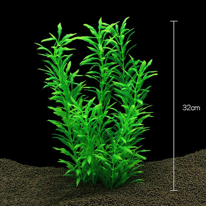 Artificial Aquarium Plants — Plastic Underwater Decorations for Fish Tanks, Realistic Aquarium Decor