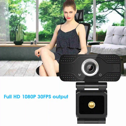 1080P USB Desktop Webcam with Microphone - 30FPS Full HD Plug-and-Play PC Camera for Online Classes & Video Calls