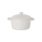Porcelain Double-Handle Ceramic Bowl with Lid — Microwave & Steam Safe (13×7.5×9.8 cm | 5.12×2.95×3.86 in) for Steamed Eggs, Pudding & Soup