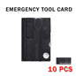 Credit-Card Multi-Tool Survival Card — Portable 5.5 × 8 cm (2.17 × 3.15 in) Pocket Emergency Tool with Screwdriver, Compass & Bottle Opener for Camping