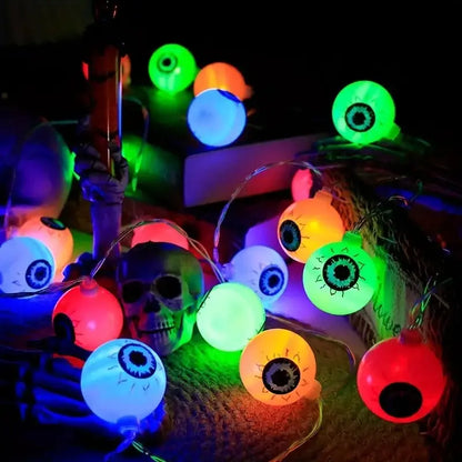 Halloween Eyeball LED String Lights, Battery Operated