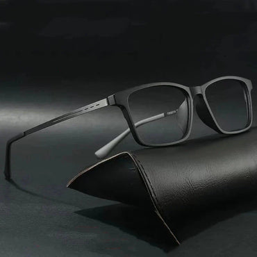 Super Light Rubber Titanium Glasses – Square Prescription Frame Unisex