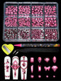12 Grid Diamond Jewelry Set for Nail Art - Luxe Rhinestone Decorations