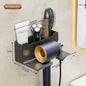 Wall-Mounted Hair Dryer Holder Cradle - Blow Dryer Organizer for Bathroom (White/Black/Grey)