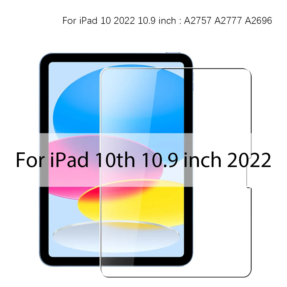 Tempered Glass Screen Protector for iPad Pro 11/12.9/13-inch, iPad Air & iPad Mini - 9H Anti-Fingerprint HD Scratch Resistant