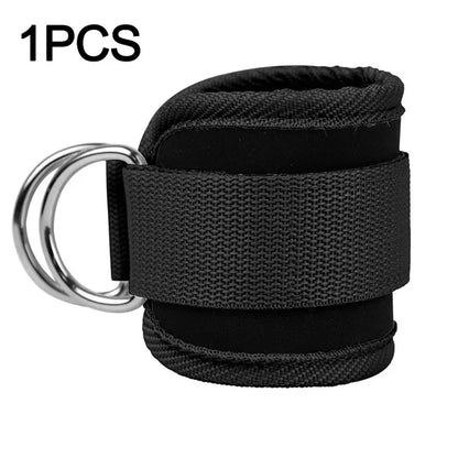 Padded Ankle Strap (1-Pack) - Double D-Ring Cable Machine Cuff for Leg Extensions, Curls & Glute Workouts