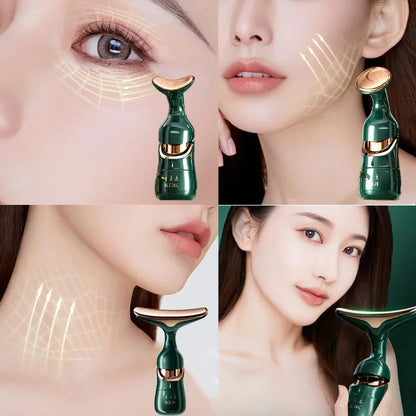 3-in-1 Microcurrent Face and Neck Massager, Anti-Aging Lifting and Skin Tightening Device