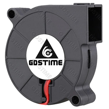 50mm (50x50x15mm) Brushless Dual-Ball Bearing Cooling Fan – 2-Pin/USB, 5V/12V/24V Turbo Blower for 3D Printers & Electronics