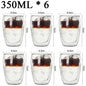 Double Wall High Borosilicate Glass Mugs - Insulated Heat-Resistant Coffee & Tea Cups (2-18 pcs Set)