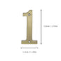 1Pcs 3Inch Metal House Numbers with M2 Screws Solid Zinc Alloy Mailbox Numbers 3D Address Numbers for Outside House Apartment