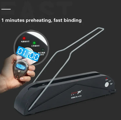 Portable Hot Melt Glue Binding Machine – A4 Thermal Binder, Up to 20mm (200 Sheets)