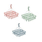 Foldable Drip Hanger with 32 Clips – Plastic Clothes Drying Rack
