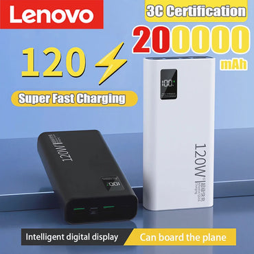 120W Portable Power Bank – USB-C Fast Charging, Digital Display, 50,000–200,000mAh Options – Battery Charger for Smartphones, Tablets & Laptops