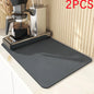 Absorbent Diatom Mud Dish Drying Mat – Non-Slip Quick-Dry Kitchen & Bathroom Drain Pad