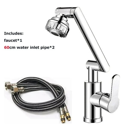 Universal Rotating Dual-Mode Single-Handle Faucet for Kitchen & Bathroom Sink - Hot & Cold Mixer