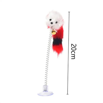 Interactive Cat Feather Wand with Sisal Mouse and Mini Bell Teaser Toy for Cats