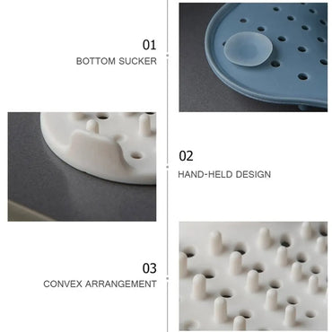 Anti-Clog Hair Catcher Drain Strainer Plug – TPR Shower & Sink Floor Cover (5.1×5.1×0.8 in / 13×13×2 cm)