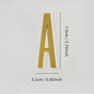 Golden Self Adhesive House Number Metal English Alphabet Letters for Apartment Room Door Plate Table Mailbox Number Stickers 7cm