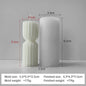Striped Cylinder Silicone Candle Mold for DIY Pillar, Soy Wax, Plaster & Resin Crafts