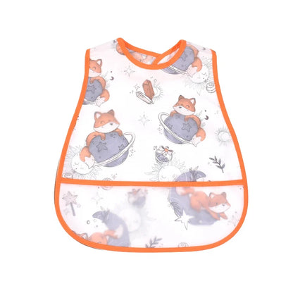 2023new Cartoon Pattern EVA Waterproof Pocket Lunch Feeding Bibs