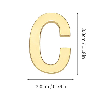 1Pcs Metal Self Adhesive House Number English Alphabet Letters for Apartment Room Door Plate Table Mailbox Number Stickers 3*2cm