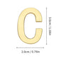 1Pcs Metal Self Adhesive House Number English Alphabet Letters for Apartment Room Door Plate Table Mailbox Number Stickers 3*2cm