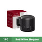 Vacuum Wine Bottle Stopper Pump — 1 or 2-Pack Push-Style Vacuum Seal with Date Marker, Reusable Wine Preserver (Black)