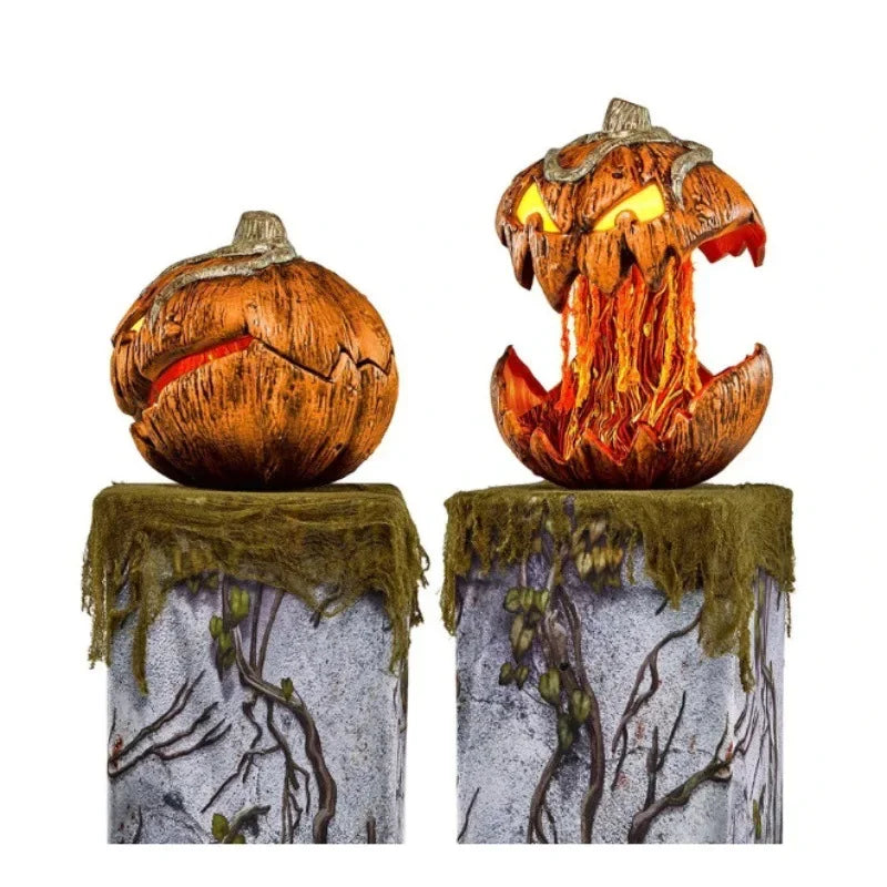 Noise-Activated Halloween Pumpkin Light and Sound Decoration