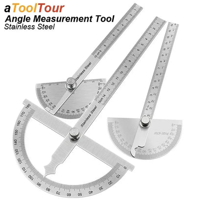 180° Semi-Circular Protractor Angle Ruler 14 cm (5.5 in) Carpenter Dividing Gauge