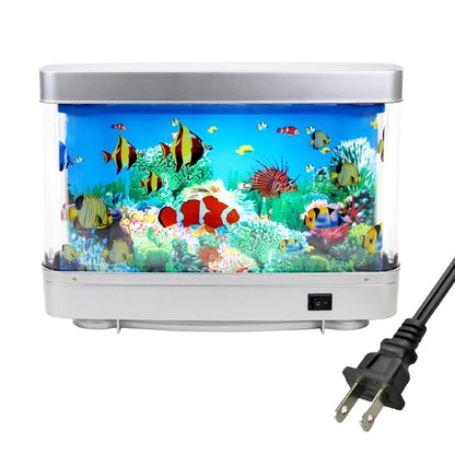 Ocean Aquarium Motion Lamp - Virtual Moving Tropical Fish Night Light