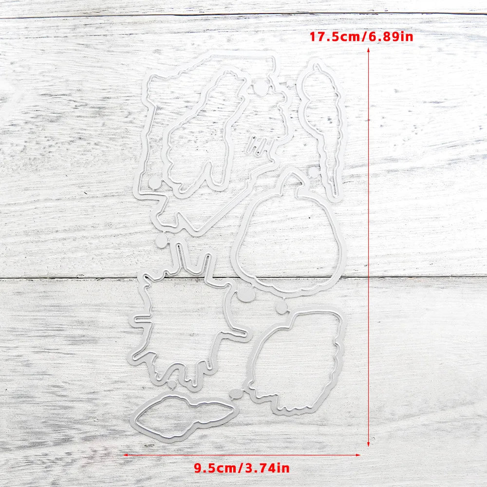 Halloween Transparent Silicone Stamp Set, Coded Designs