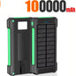 500000mAh Solar Power Bank Fast Charging Portable External Battery for iOS and Android Phones