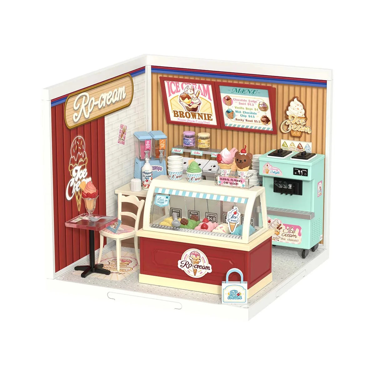 Rolife Super Creator Miniature Dollhouse Kit – DIY LED Diorama with Pre-Made Furniture (Multiple Designs)