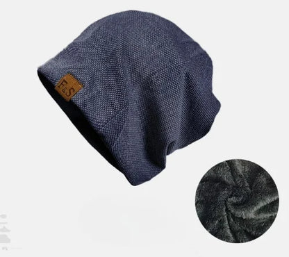 Plush Lined Fuzzy Knit Beanie - Unisex Warm Winter Skull Cap, One Size