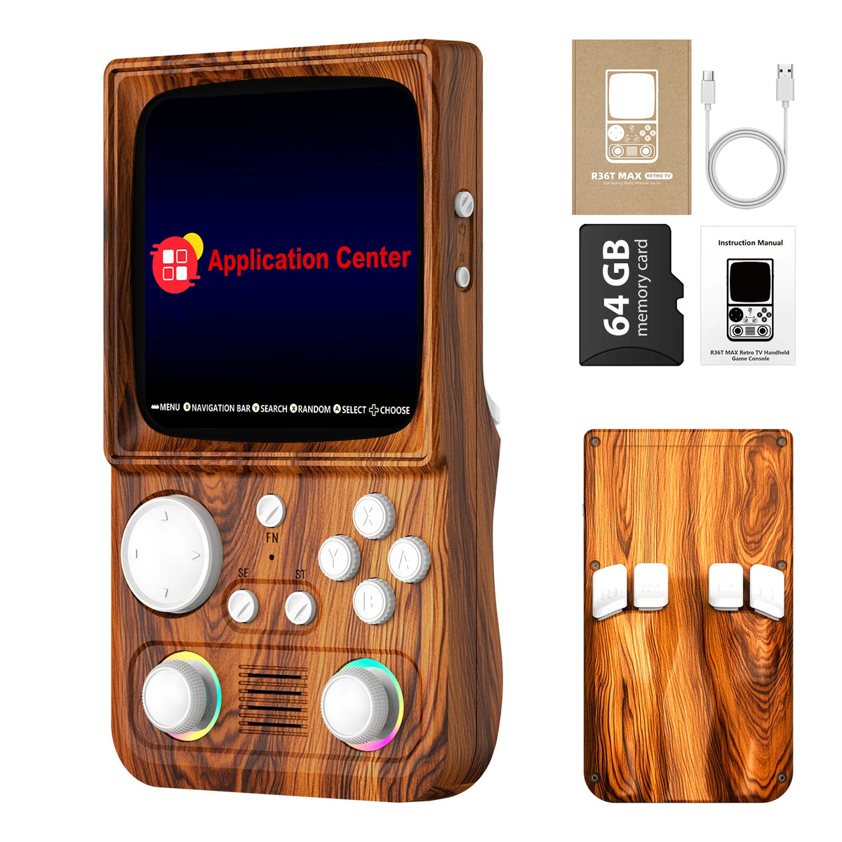 AISLPC RG40 MAX Retro Handheld Game Console - Hall Effect Joysticks, 22000+ Games, 4.0" IPS, EmuELEC, Wi-Fi, 64/128GB