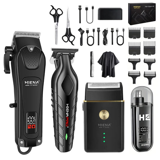 Hair Clipper Electric Professional Combo Kits Hair Trimmer Set For Men Rechargeable Cordless Haircut Machine for Barber