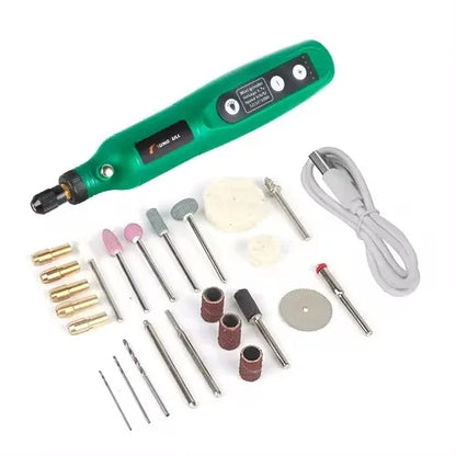 USB Rechargeable Wireless Engraving Pen - Mini Cordless Rotary Drill with Grinding Accessories
