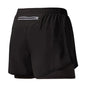 Men’s 2-in-1 Running Shorts – Quick-Dry Double Layer Gym Shorts for Training, Workout & Bodybuilding (Black)