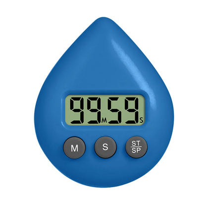 Waterproof Digital Shower & Kitchen Timer with Magnetic Backing, Suction Cup and Wall Mount - Countdown/Count-Up
