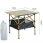 Portable Folding Camping Table with Net Bag, Long Outdoor Picnic Table 95cm/120cm (37.4 in/47.2 in), Black