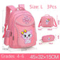 Pink Cute Cat Kids Backpack for Girls — Waterproof Kindergarten & School Bag (Ages 7-13)