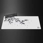Black Sakura Cherry Blossom Gaming Mouse Pad — Kawaii Purple Large Non-Slip Desk Mat