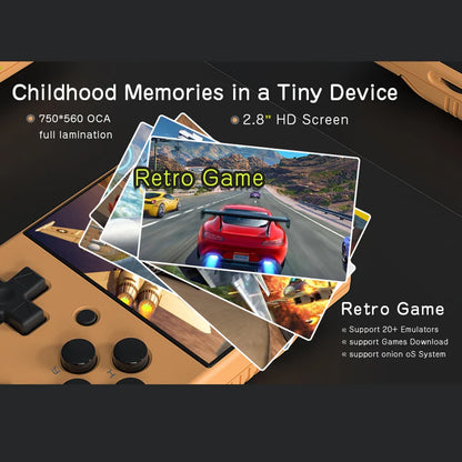 Portable Retro Handheld Game Console 2.8-Inch (71 mm) IPS Screen Linux Classic Gaming Emulator, 5K+ Games, 2000mAh