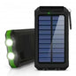 Solar Power Bank Waterproof – Fast Charging Portable Powerbank with Dual USB, SOS LED Light & Compass